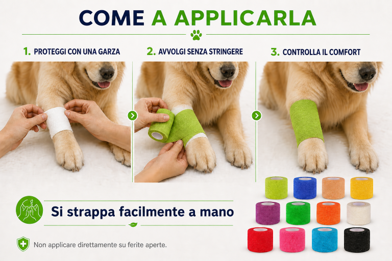Come applicare correttamente una benda coesiva