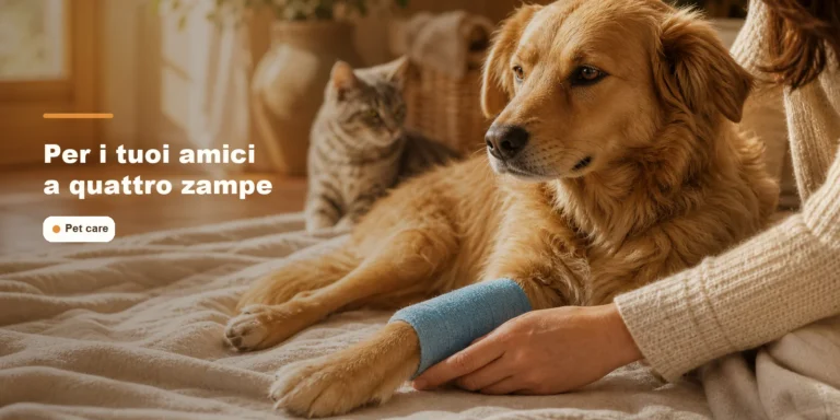 Benda coesiva per cani e gatti: protezione esterna della zampa